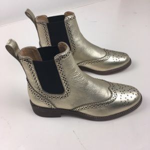 Madewell The Ivan Brogue Chelsea Boot in Metallic